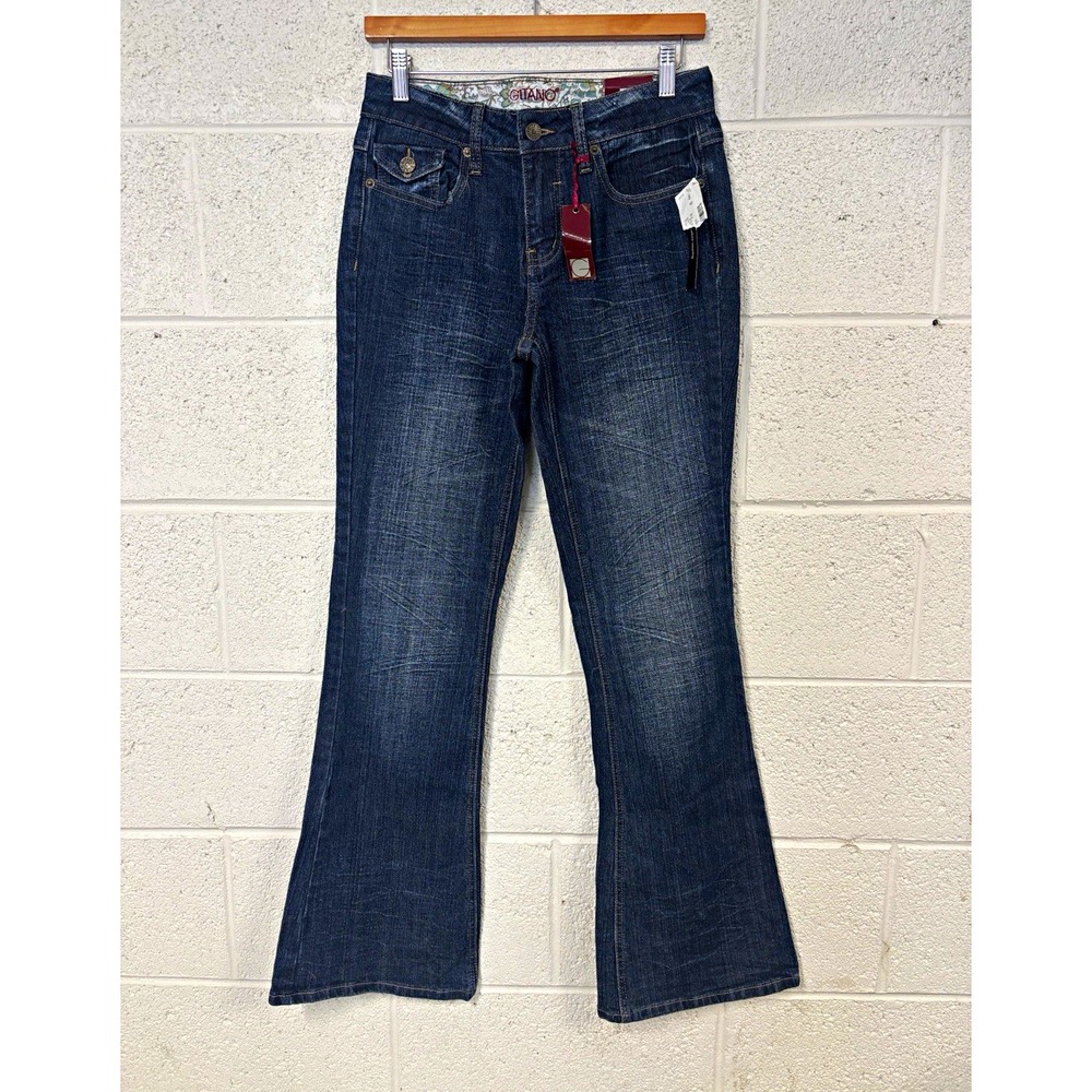 NWT Vintage Gitano Embroidered Bootcut Denim Jeans Womens Size 8